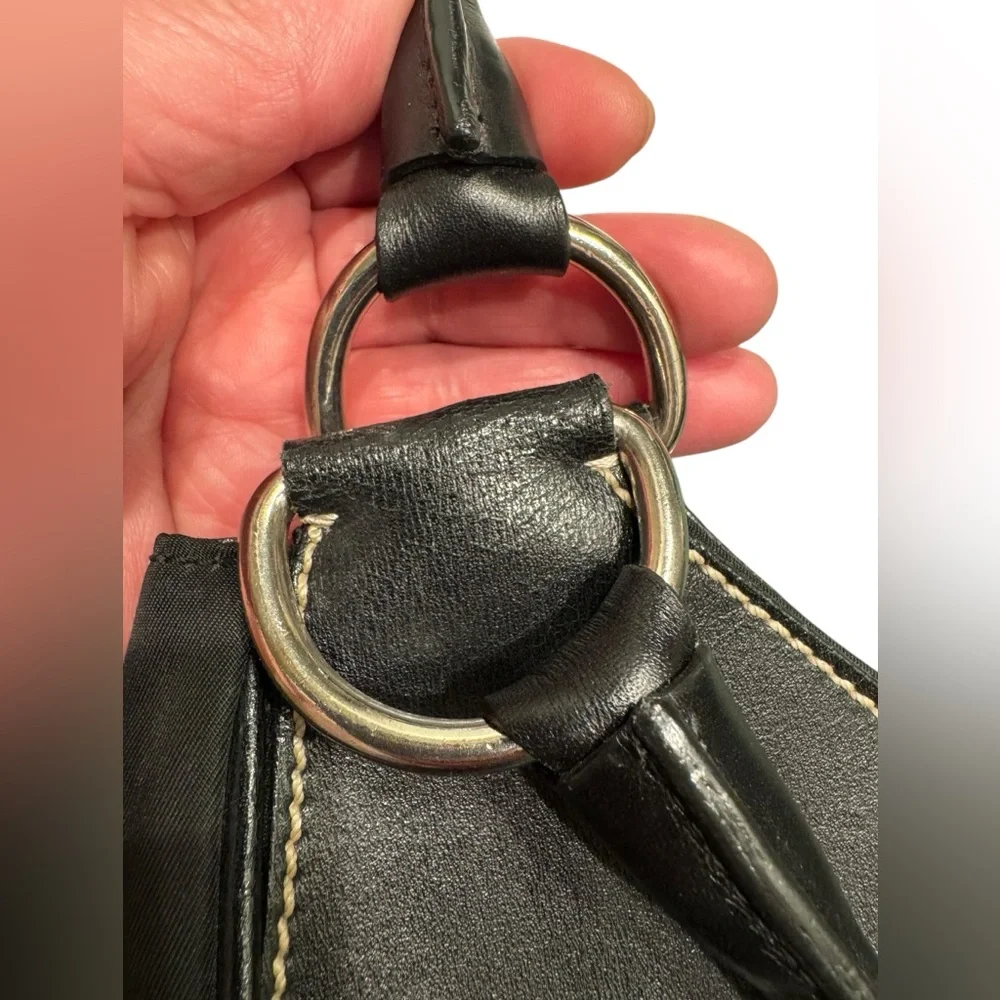 Vintage Prada Nylon Small Handbag. Black. GUC